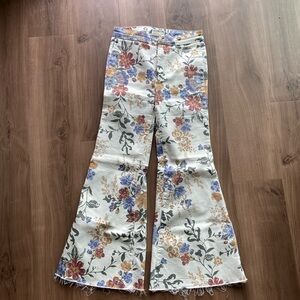 Free People We the Free Floral Wide-Leg Pants 26